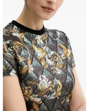Versace Jeans Couture スパンコール装飾のバロック柄トップス - サムネイル3