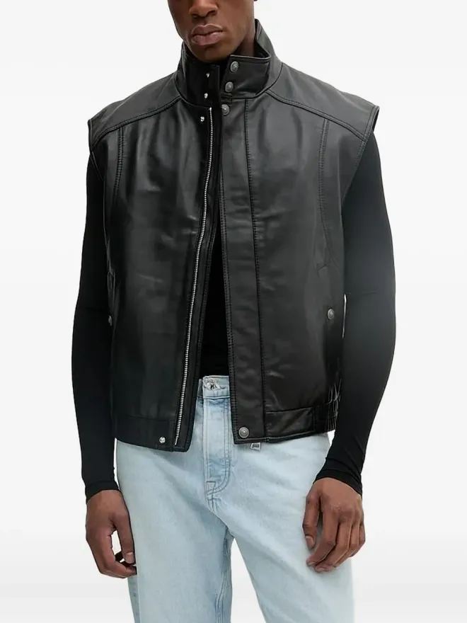 Versace Jeans Couture Versace Jeans Couture ボタン留めレザー ベストの商品画像