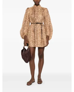 ZIMMERMANN カスケディアン レオパードプリント ミニドレス - サムネイル1