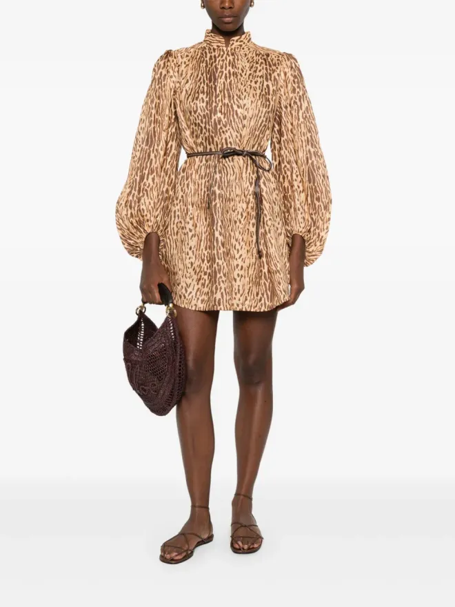 Zimmermann ZIMMERMANN カスケディアン レオパードプリント ミニドレスの商品画像