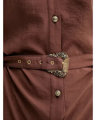 Versace Jeans Couture オフショルダーベルト付きシャツドレス - サムネイル5