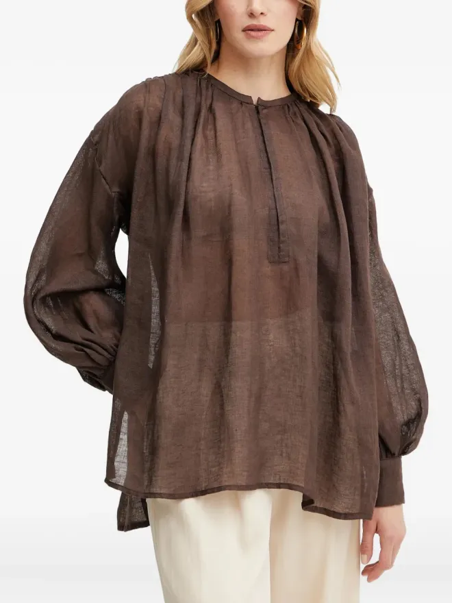 LUISA SPAGNOLI LUISA SPAGNOLI プリーツ バルーンスリーブ ブラウスの商品画像