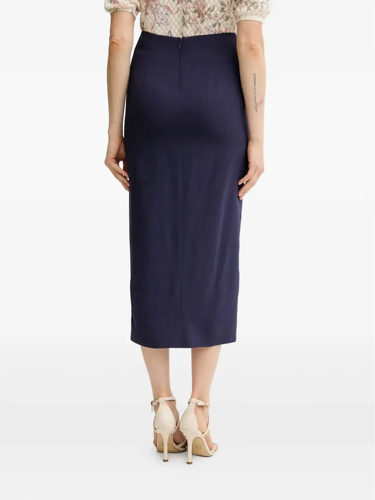 LUISA SPAGNOLI Triangolo wrap-front midi skirt - 画像3