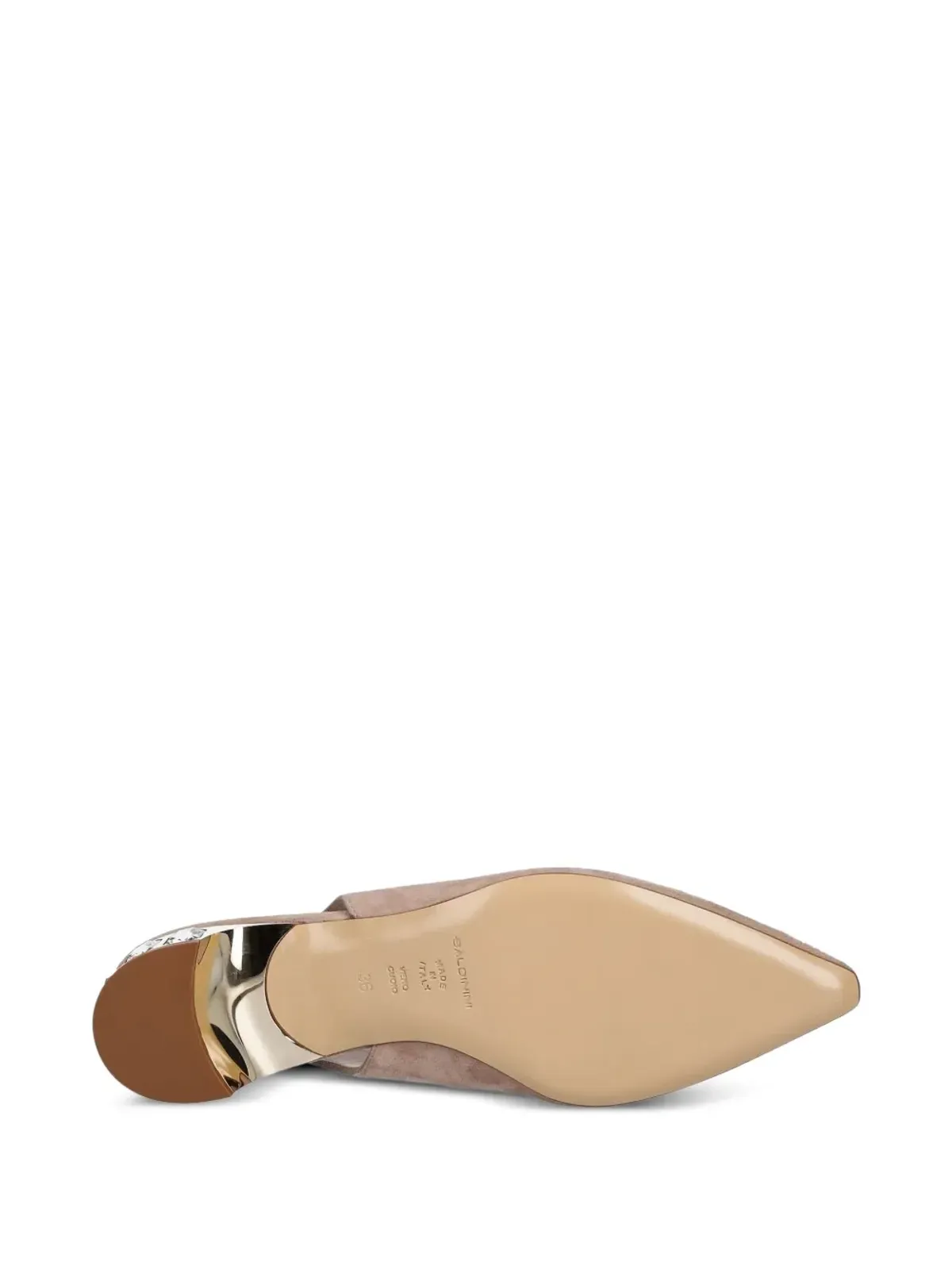 Baldinini エンベリッシュド スリングバック フラットパンプス - 画像4