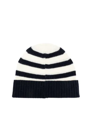 A.P.C. ストライプ柄リブ編みビーニー - White - サムネイル2
