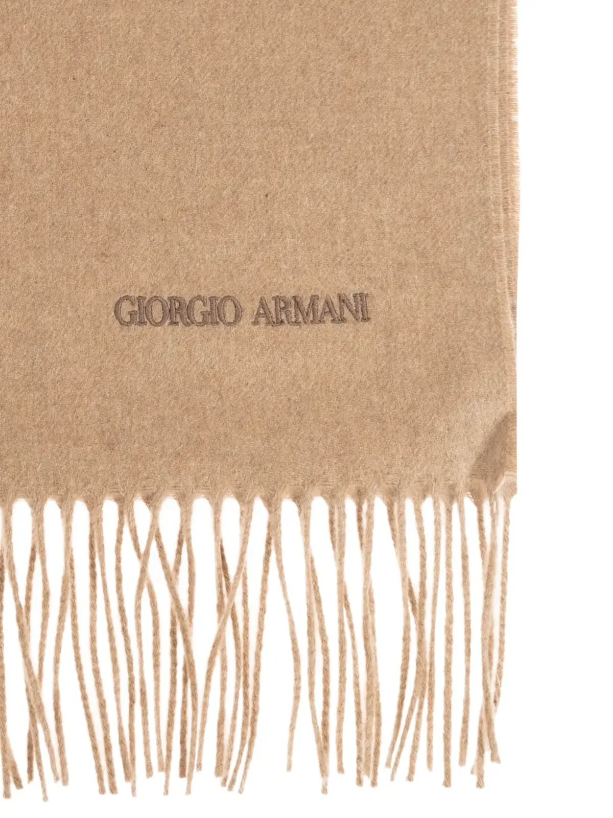 Giorgio Armani フリンジ付きウールスカーフ - 画像2