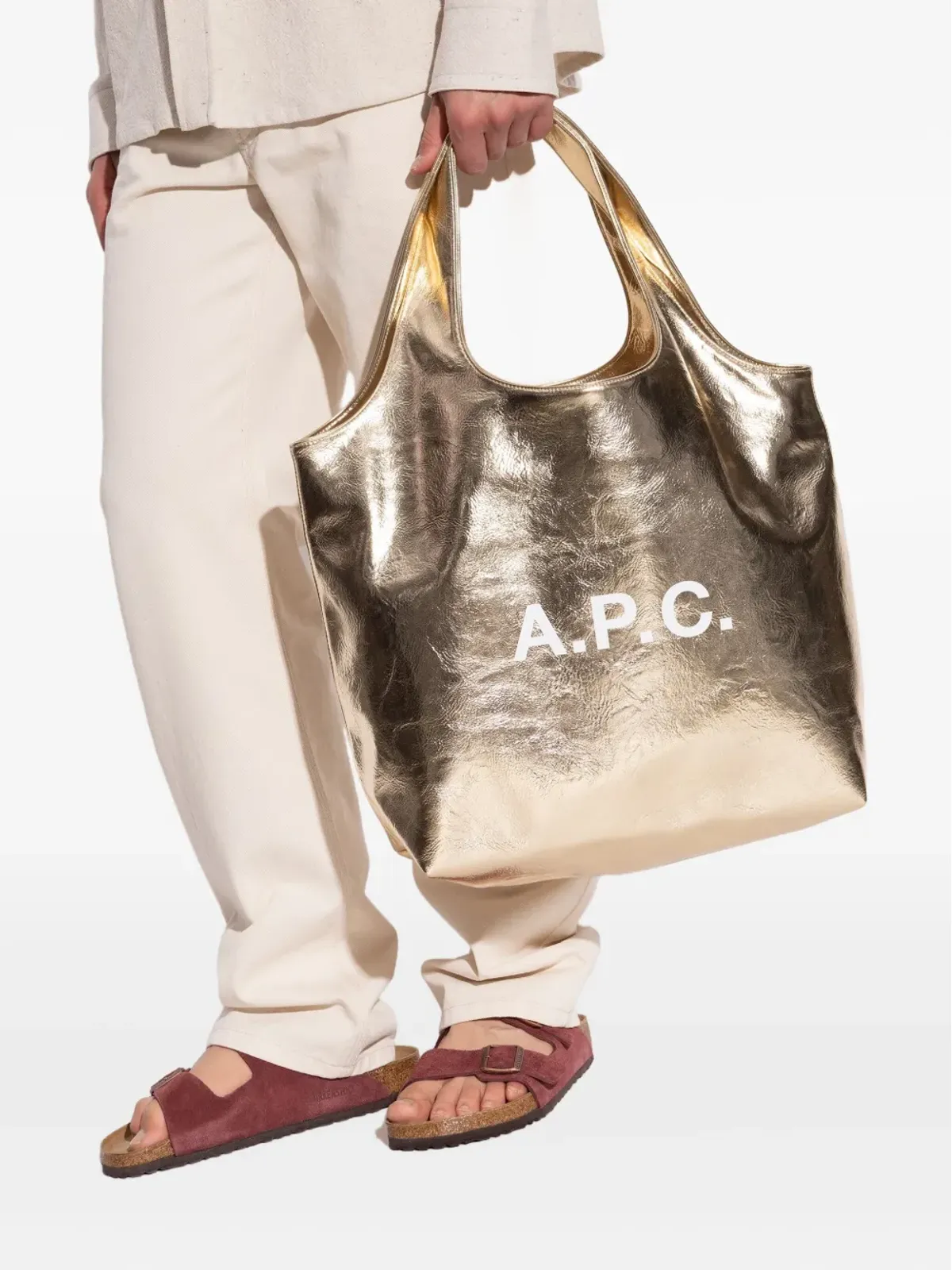 A.P.C Ninon メタリック トートバッグ - 画像2