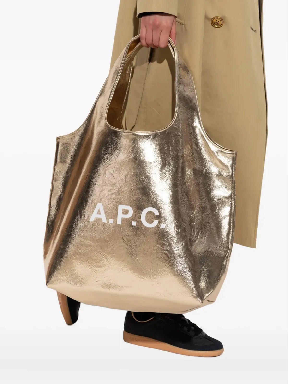 A.P.C Ninon メタリック トートバッグ - 画像3