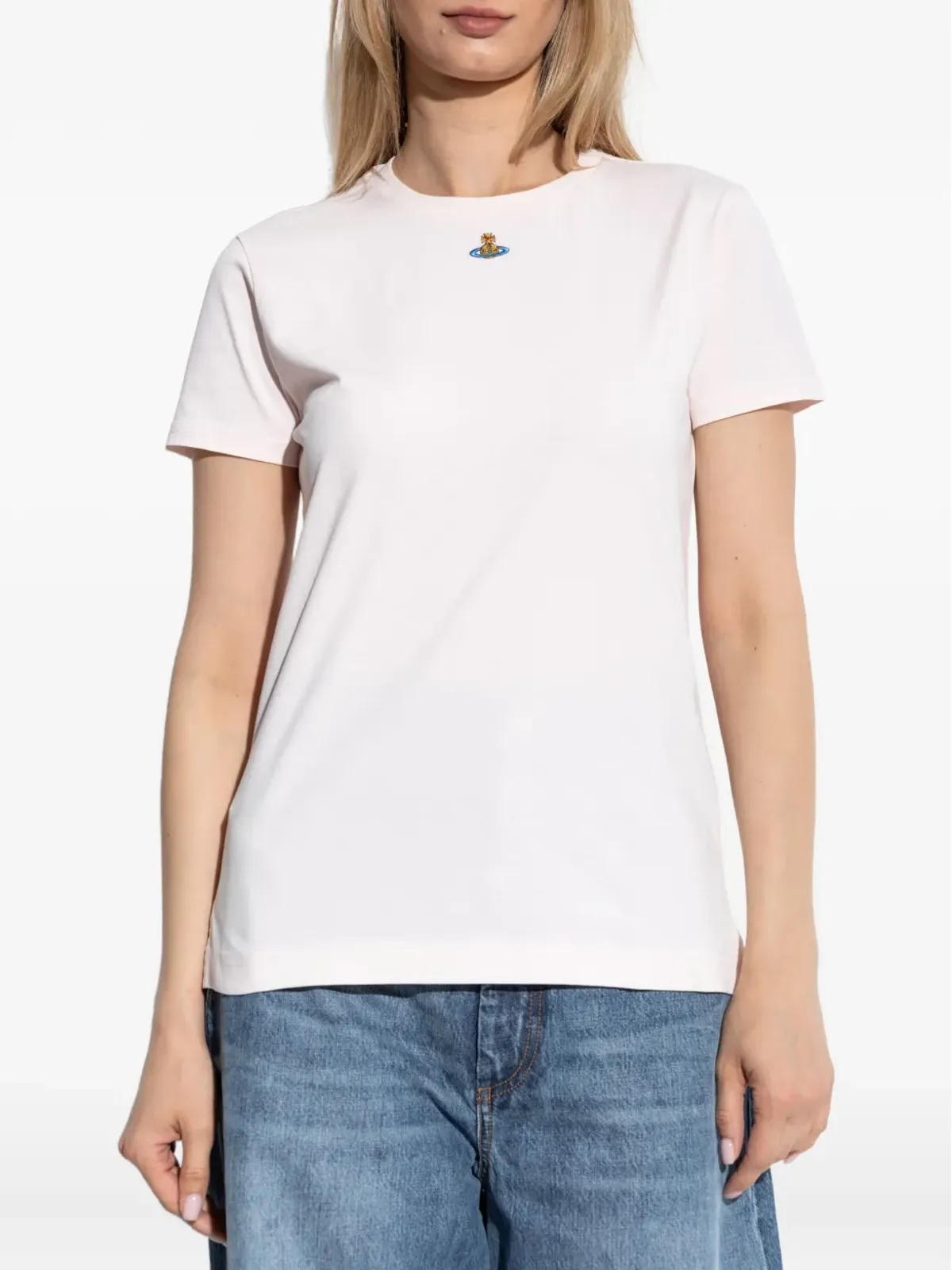 Vivienne Westwood Orb Peru 刺繍 Tシャツ - White - 画像3