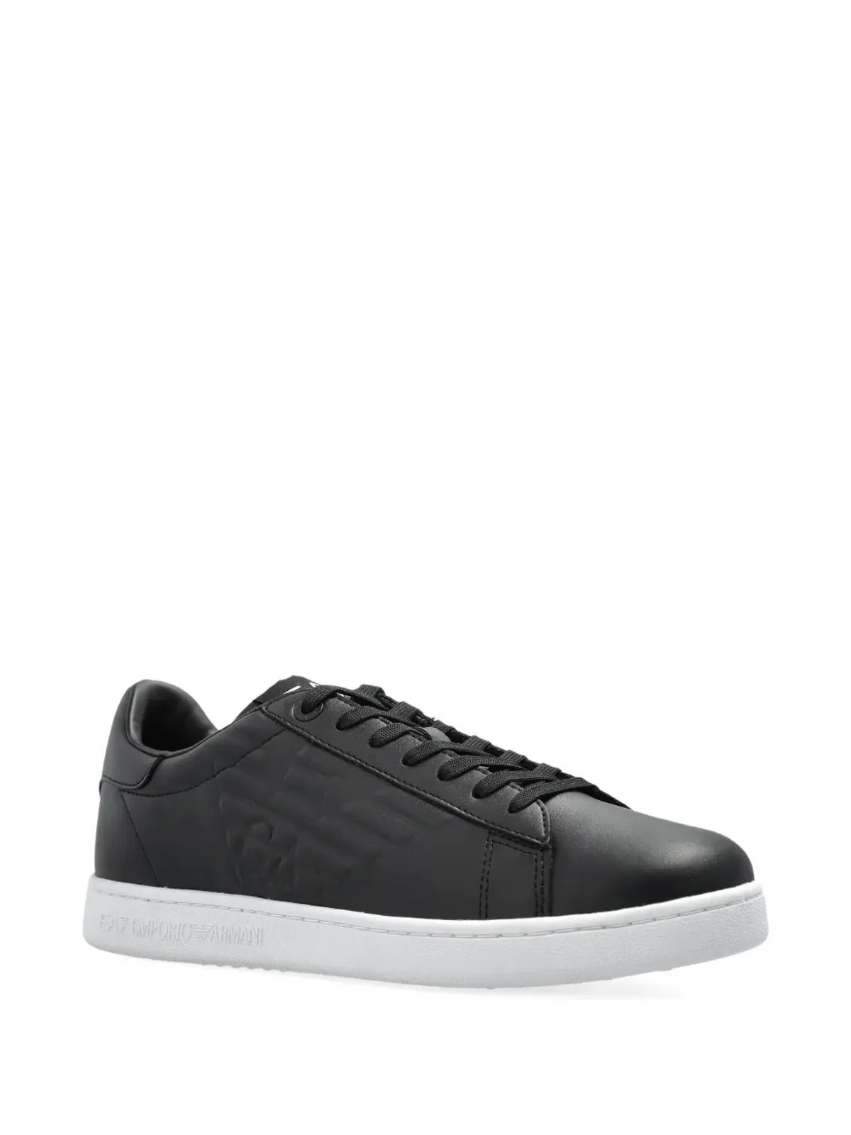 Ea7 Emporio Armani ロゴ入りレザースニーカー - 画像2