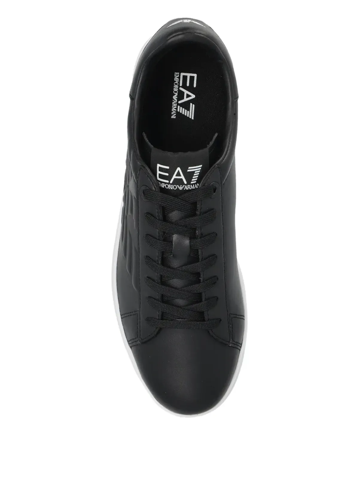 Ea7 Emporio Armani ロゴ入りレザースニーカー - 画像3