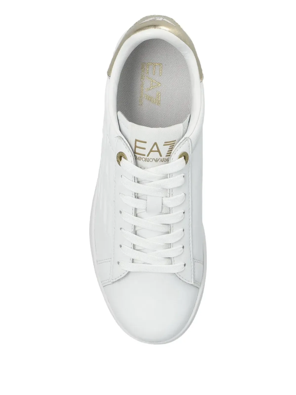 Ea7 Emporio Armani レザー スニーカー - White - 画像3
