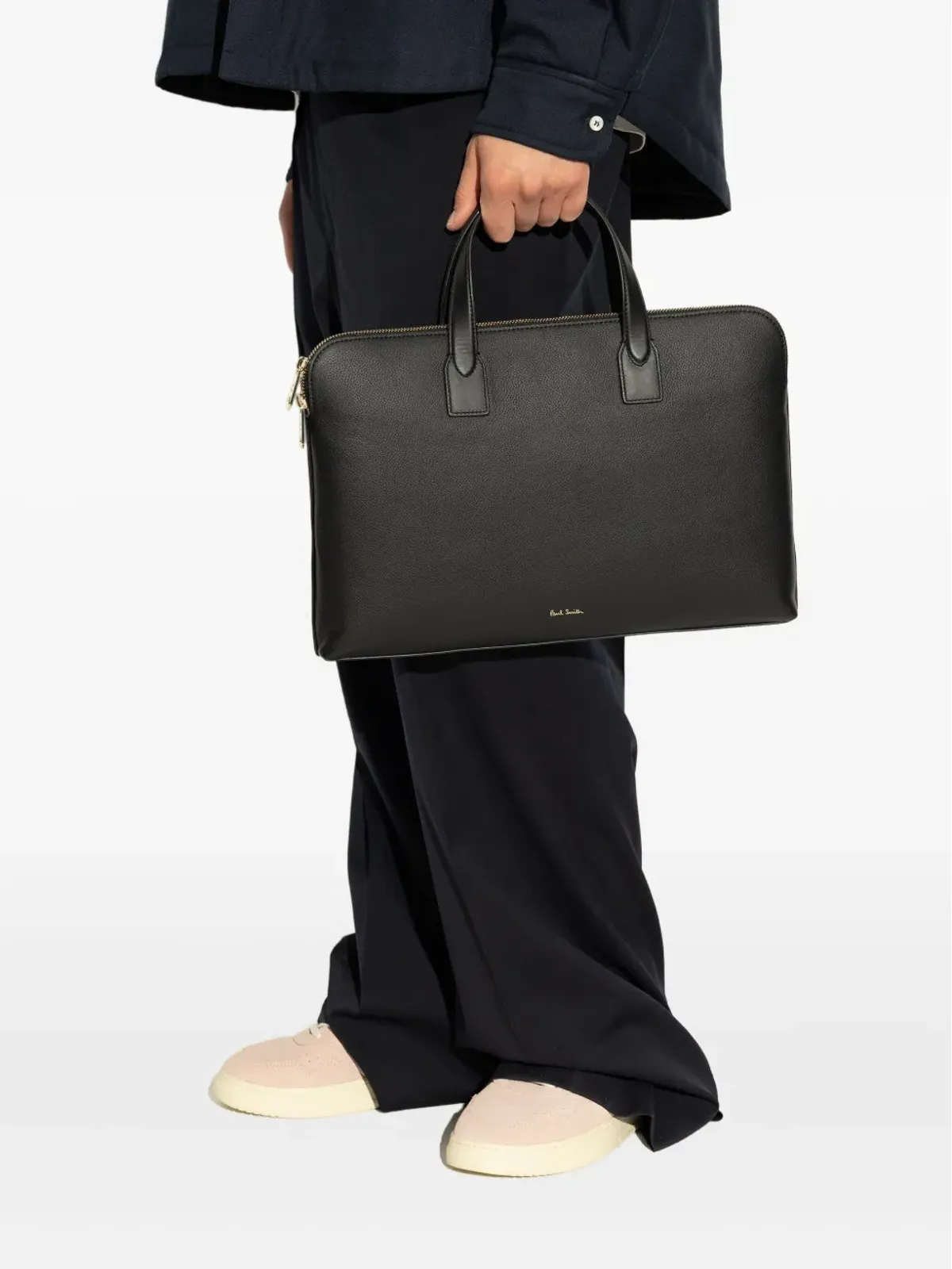 Paul Smith ストライプ柄 ラップトップバッグ ブラック - 画像2