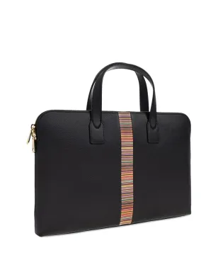 Paul Smith ストライプ柄 ラップトップバッグ ブラック - サムネイル4