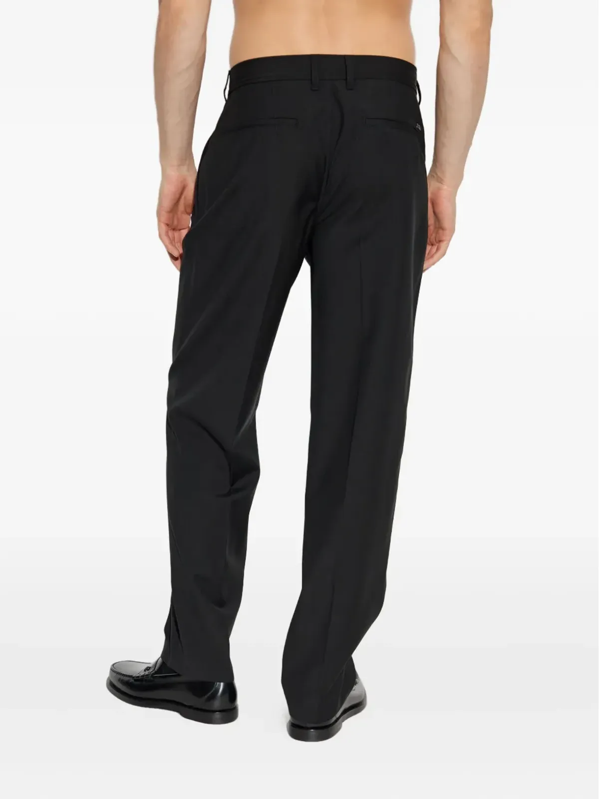 Emporio Armani ヴァージンウールのストレートレッグパンツ - 画像4
