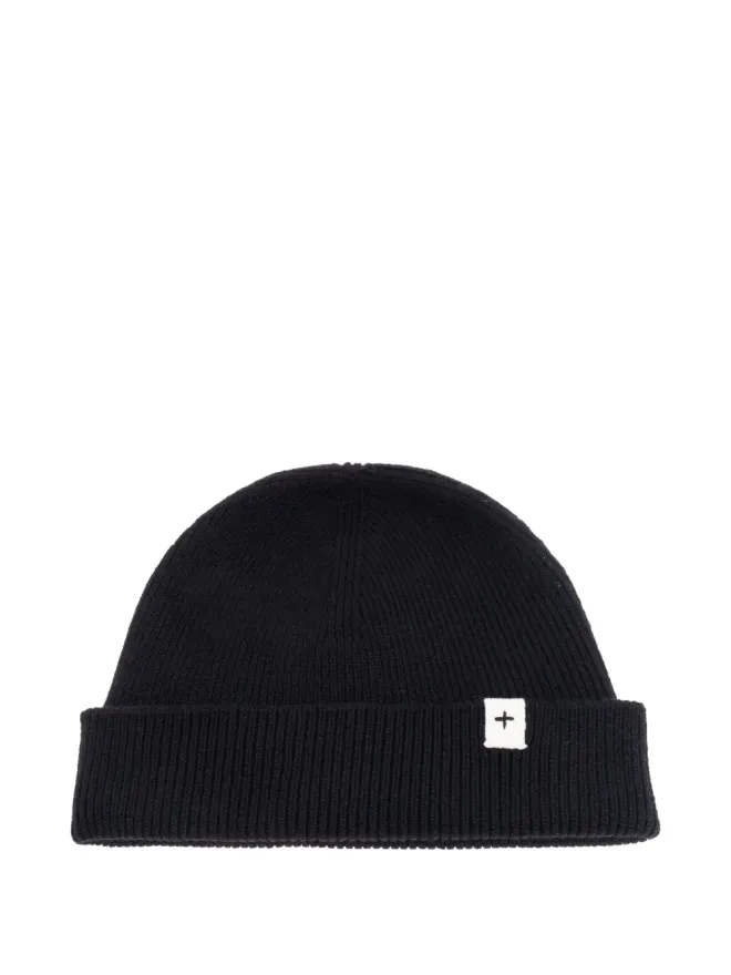 JIL SANDER+ JIL SANDER+ リブ編みロゴビーニー帽の商品画像