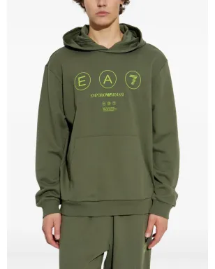 Ea7 Emporio Armani ロゴプリント フーディ - サムネイル3
