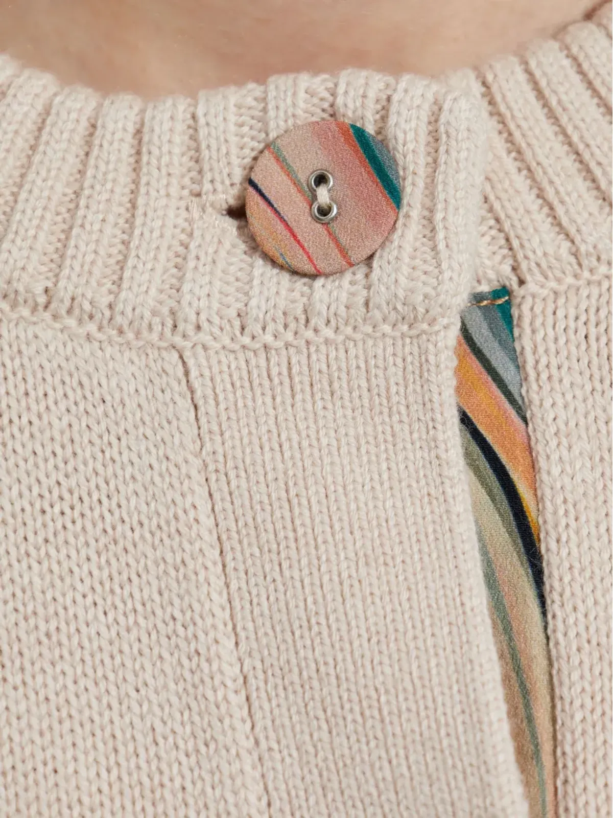 PS Paul Smith ボタンフロント編みニットカーディガン - ベージュ系 - 画像5