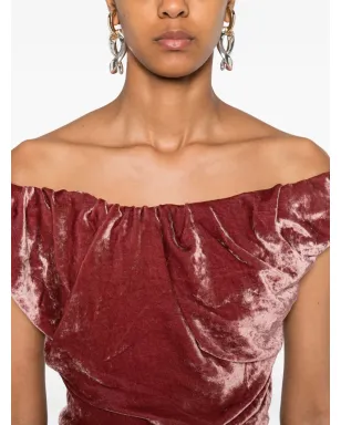 Vivienne Westwood オフショルダー ベルベット ミディドレス - サムネイル5