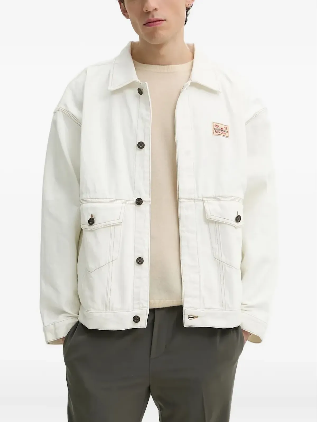 American Vintage パッチポケット付きデニムジャケット - 画像1