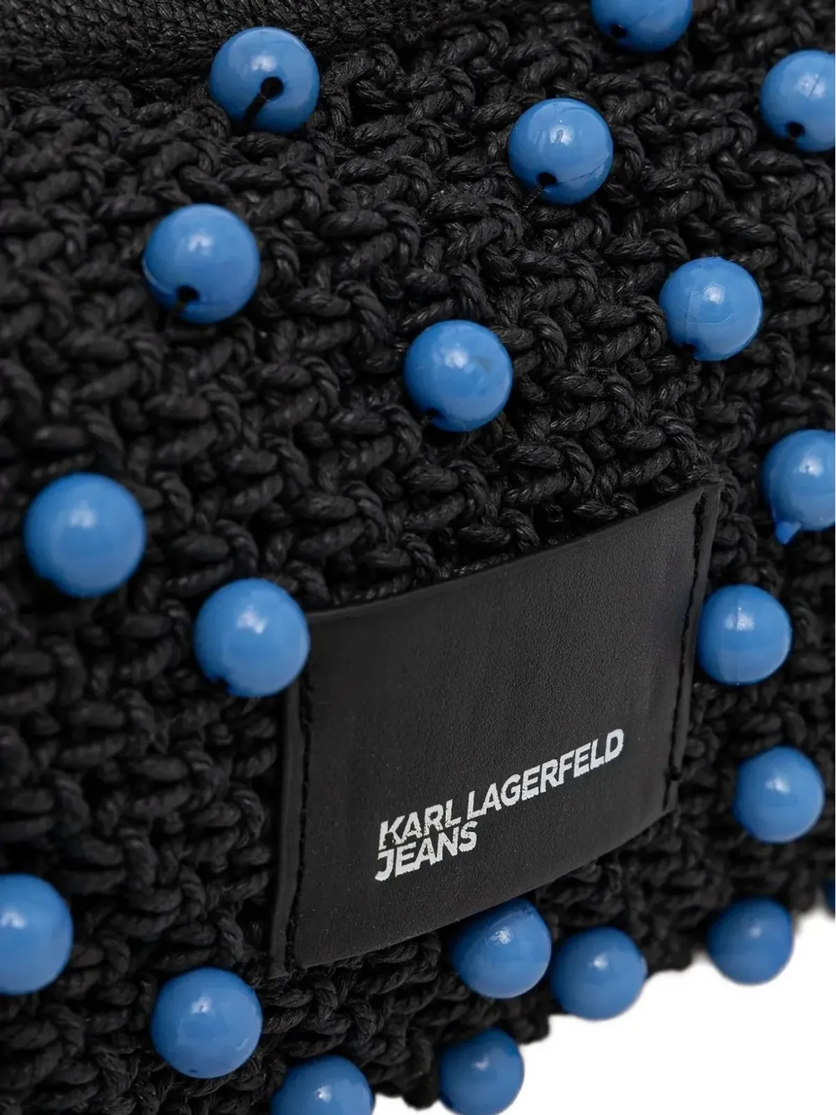 Karl Lagerfeld Jeans ビーズ入りニットショルダーバッグ - 画像3