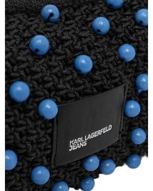 Karl Lagerfeld Jeans ビーズ入りニットショルダーバッグ - サムネイル3