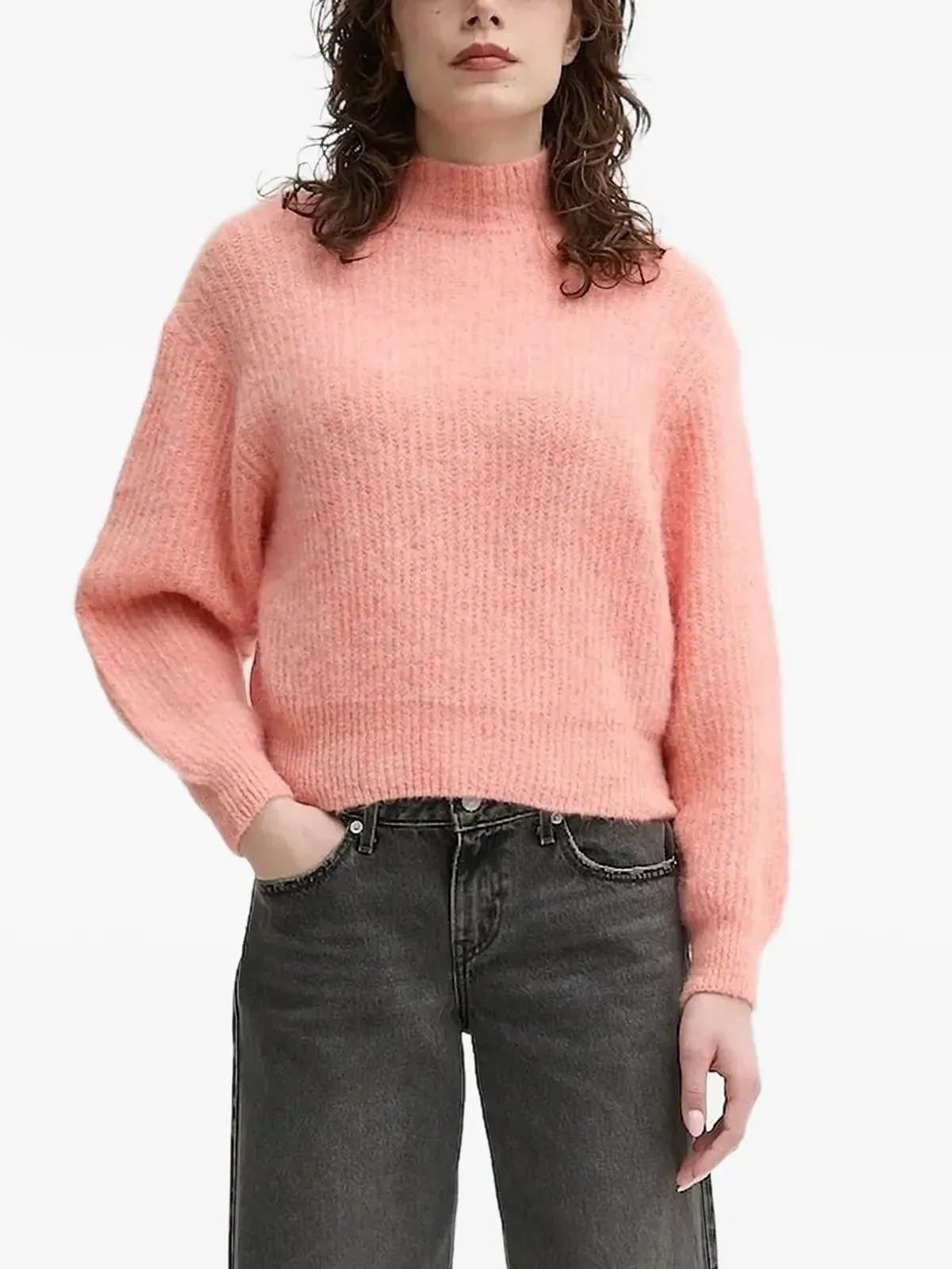 American Vintage モックネック バルーンスリーブ セーター - 画像1