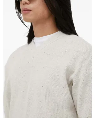 American Vintage Dozborow speckled V-neck sweater - Neutrals - サムネイル3