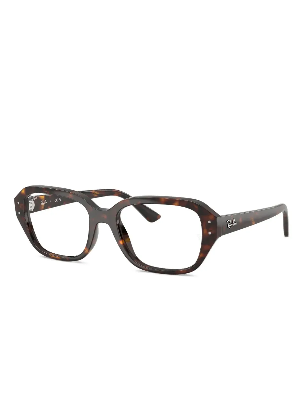 Ray-Ban RB7258 べっ甲柄オーバーサイズ眼鏡 - 画像2