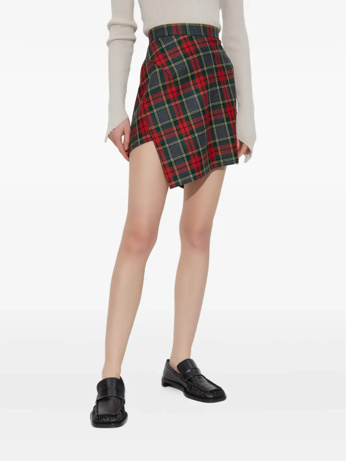 Vivienne Westwood アシンメトリック チェック柄 ミニスカート - 画像3