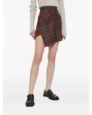 Vivienne Westwood アシンメトリック チェック柄 ミニスカート - サムネイル3