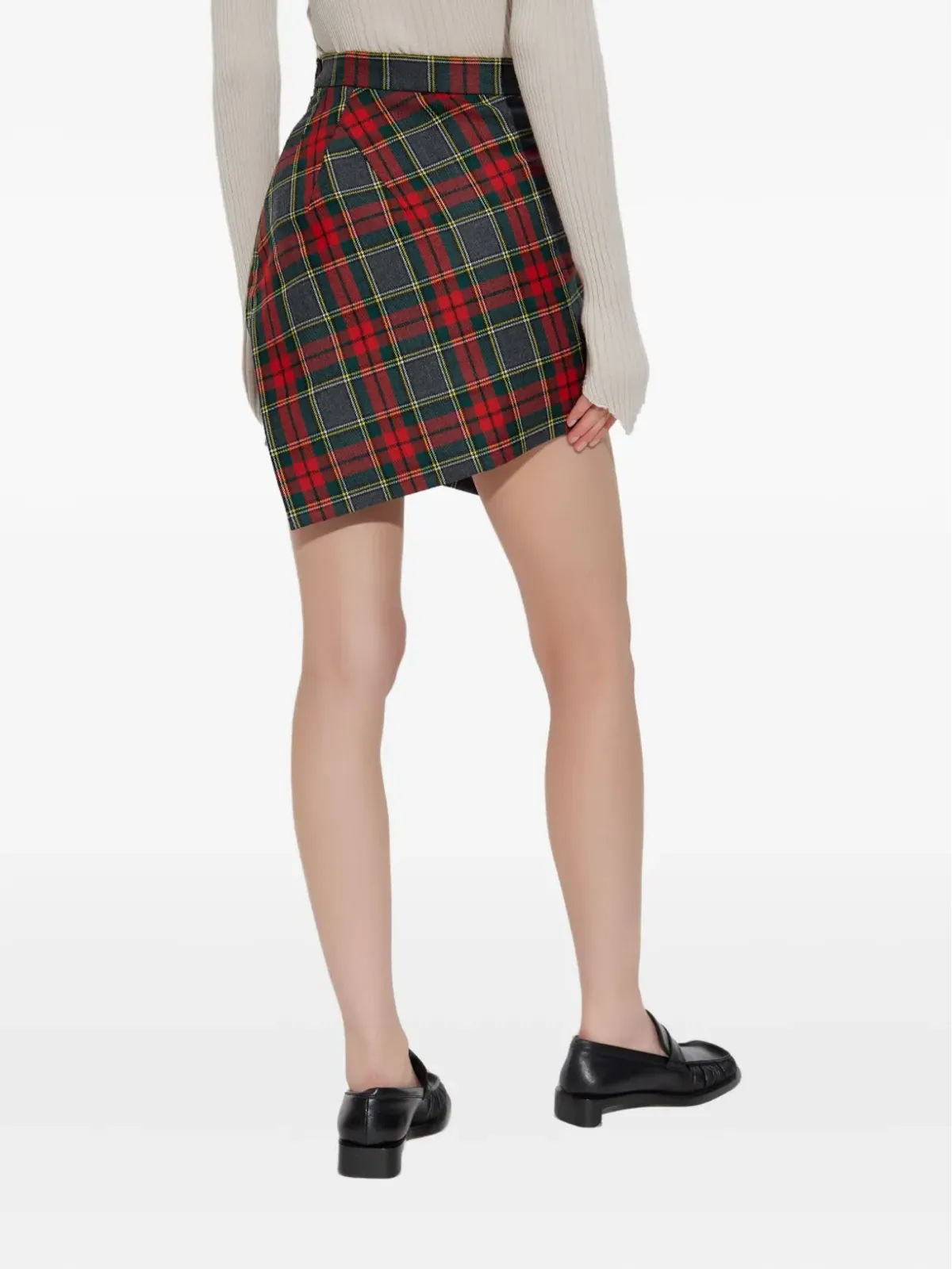 Vivienne Westwood アシンメトリック チェック柄 ミニスカート - 画像4