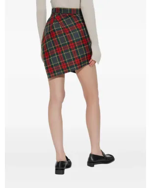 Vivienne Westwood アシンメトリック チェック柄 ミニスカート - サムネイル4