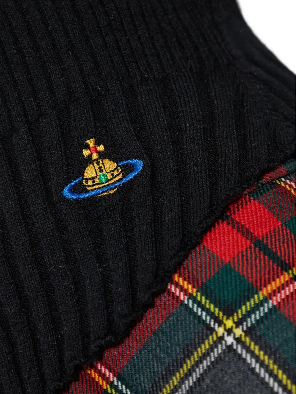 Vivienne Westwood リブ編みボタンアップトップス - ブラック - 画像5