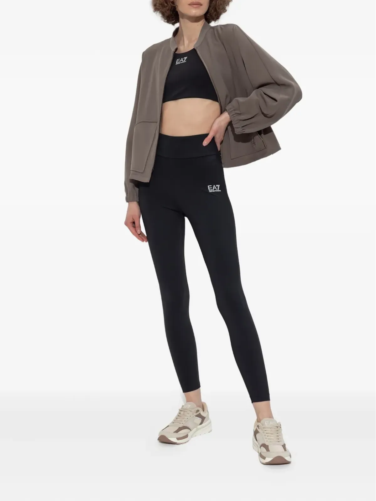 Ea7 Emporio Armani ロゴ入りレースアップスニーカー - 画像5
