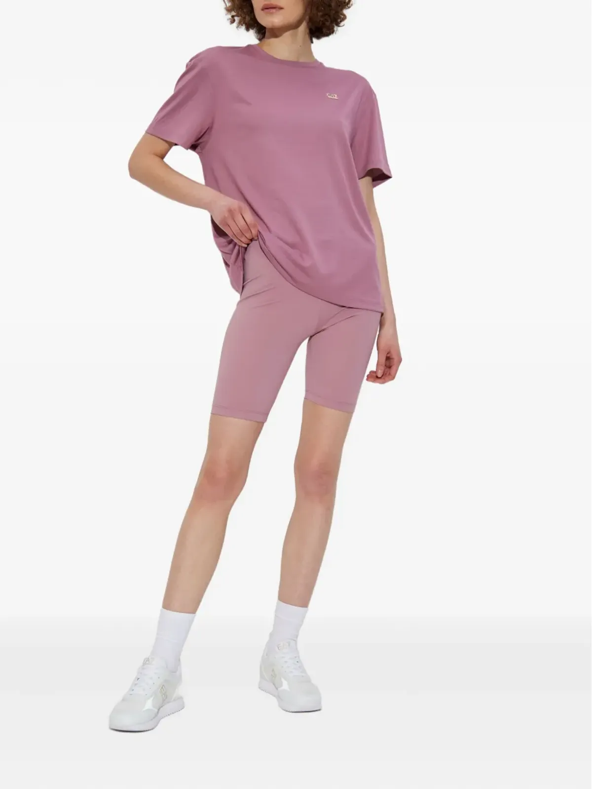 Ea7 Emporio Armani ロゴプレートTシャツ - ピンク - 画像2