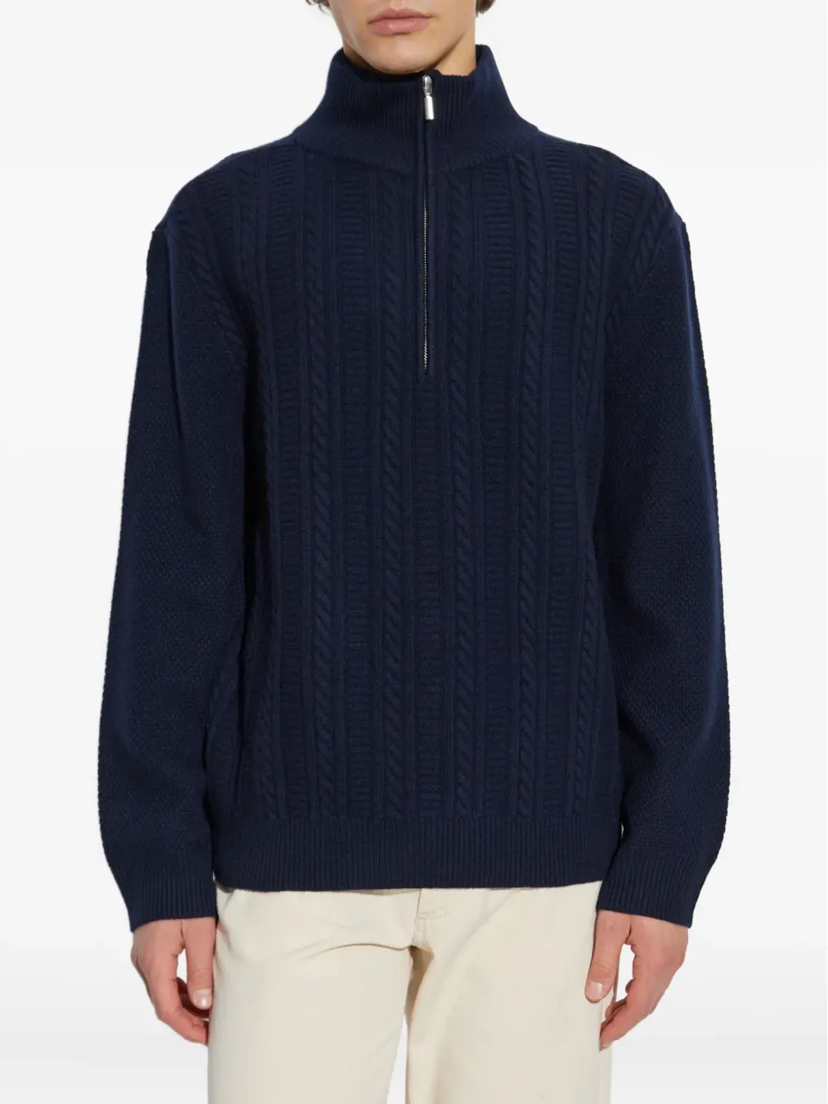 A.P.C. ヴァージンウールセーター ブルー - 画像3