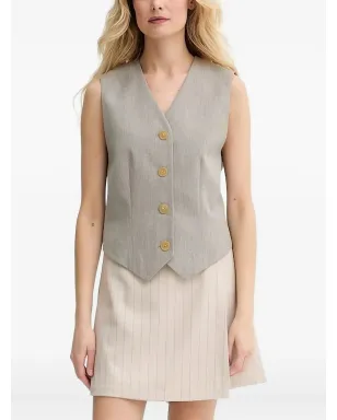 By Malene Birger Occa ボタン留め ノースリーブ ベスト（グレー） - サムネイル1