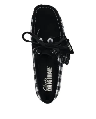 Clarks Originals ギンガムチェック柄の花モチーフ ローファー - ブラック - サムネイル2