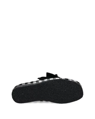 Clarks Originals ギンガムチェック柄の花モチーフ ローファー - ブラック - サムネイル4