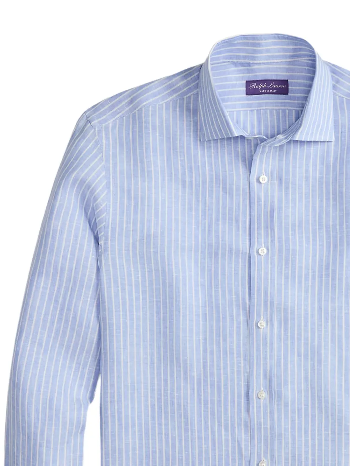 Ralph Lauren Purple Label ストライプリネンシャツ - ブルー - 画像2