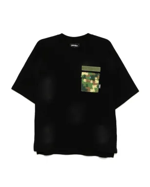 PEACE AND AFTER ロゴパッチTシャツ - ブラック - サムネイル1