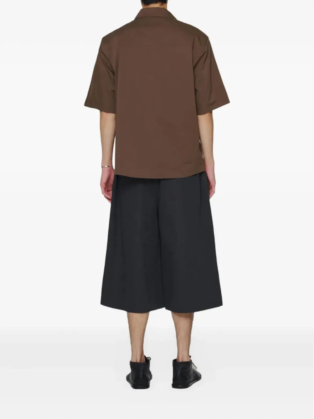 Amomento オープンカラー半袖シャツ - 画像3