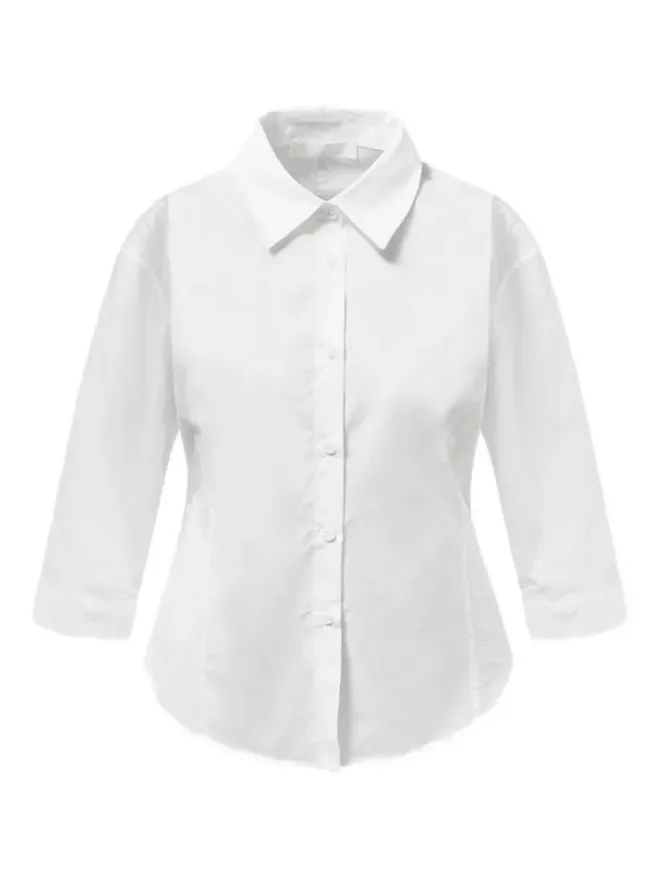 AMOMENTO Amomento 三分の四袖シャツ - Whiteの商品画像