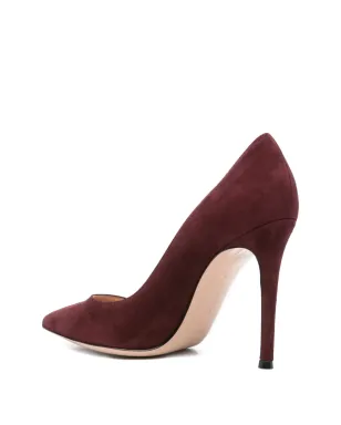 Gianvito Rossi 105mm スエード ポインテッドトゥ ヒールパンプス - ブラウン - サムネイル3