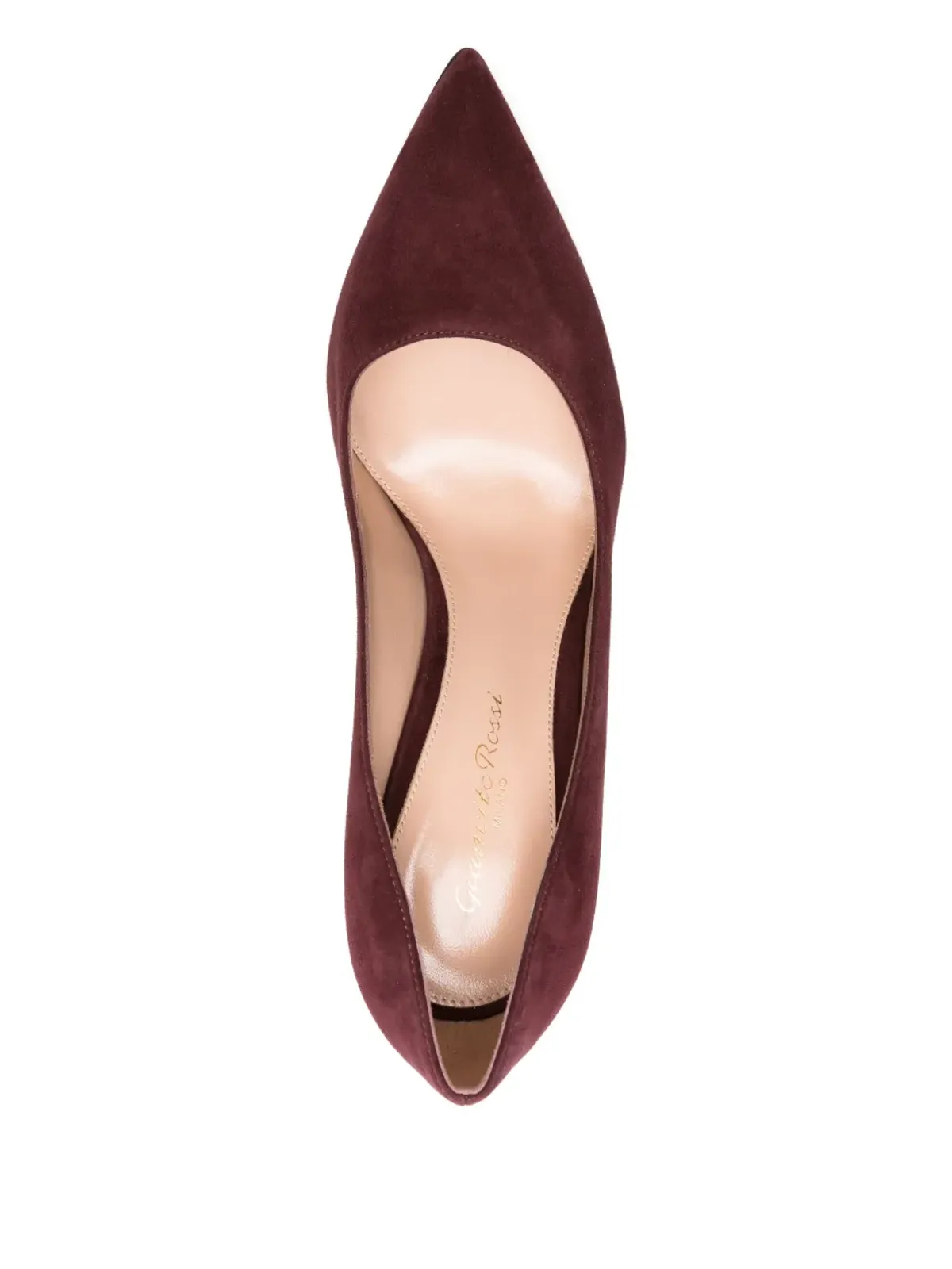 Gianvito Rossi 105mm スエード ポインテッドトゥ ヒールパンプス - ブラウン - 画像4