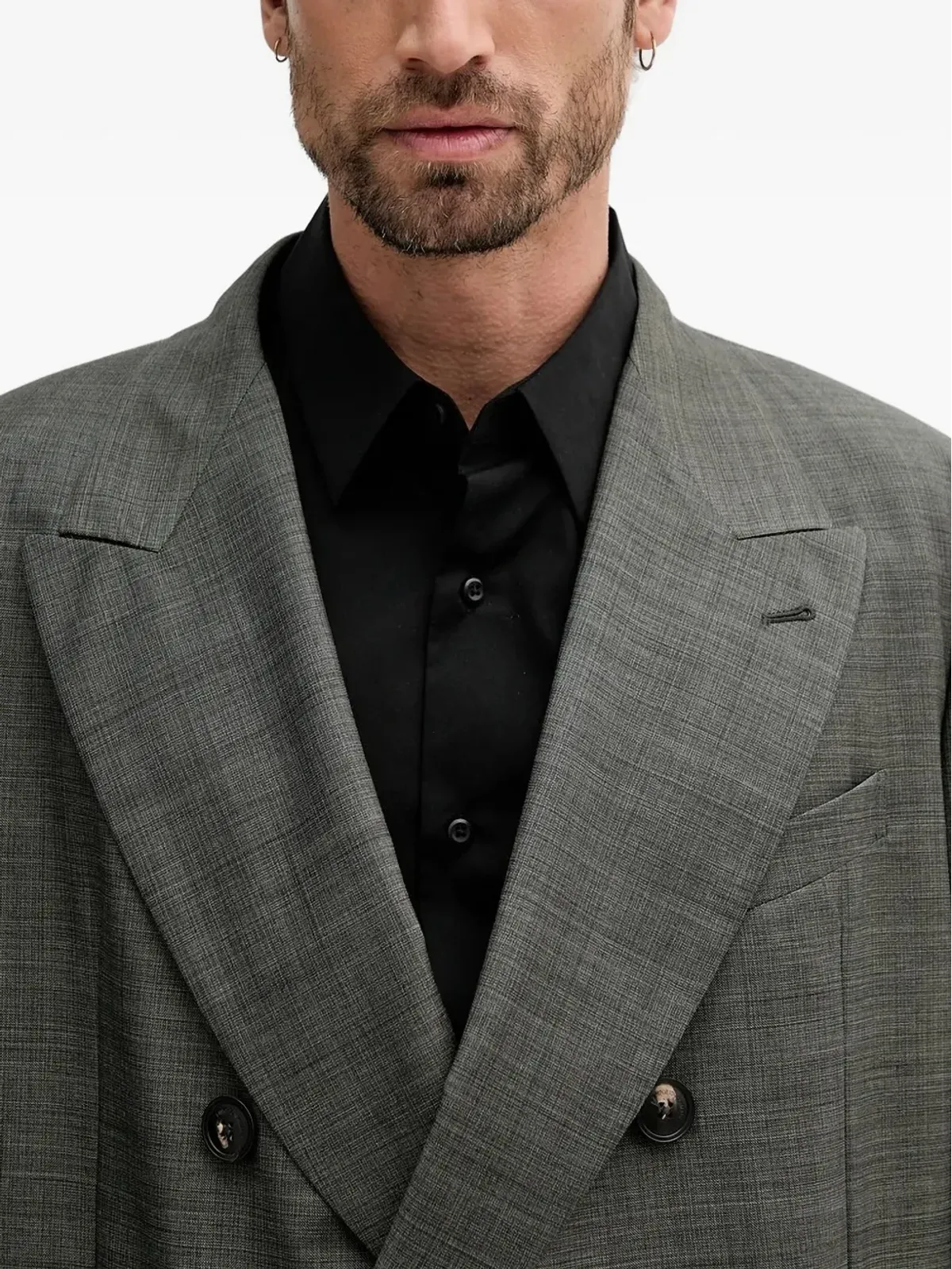 Emporio Armani ダブルブレストブレザー - グレー - 画像4