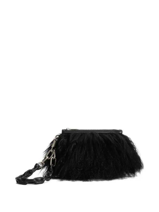 Dolce & Gabbana Dolce & Gabbana ファー付きジップクラッチバッグの商品画像