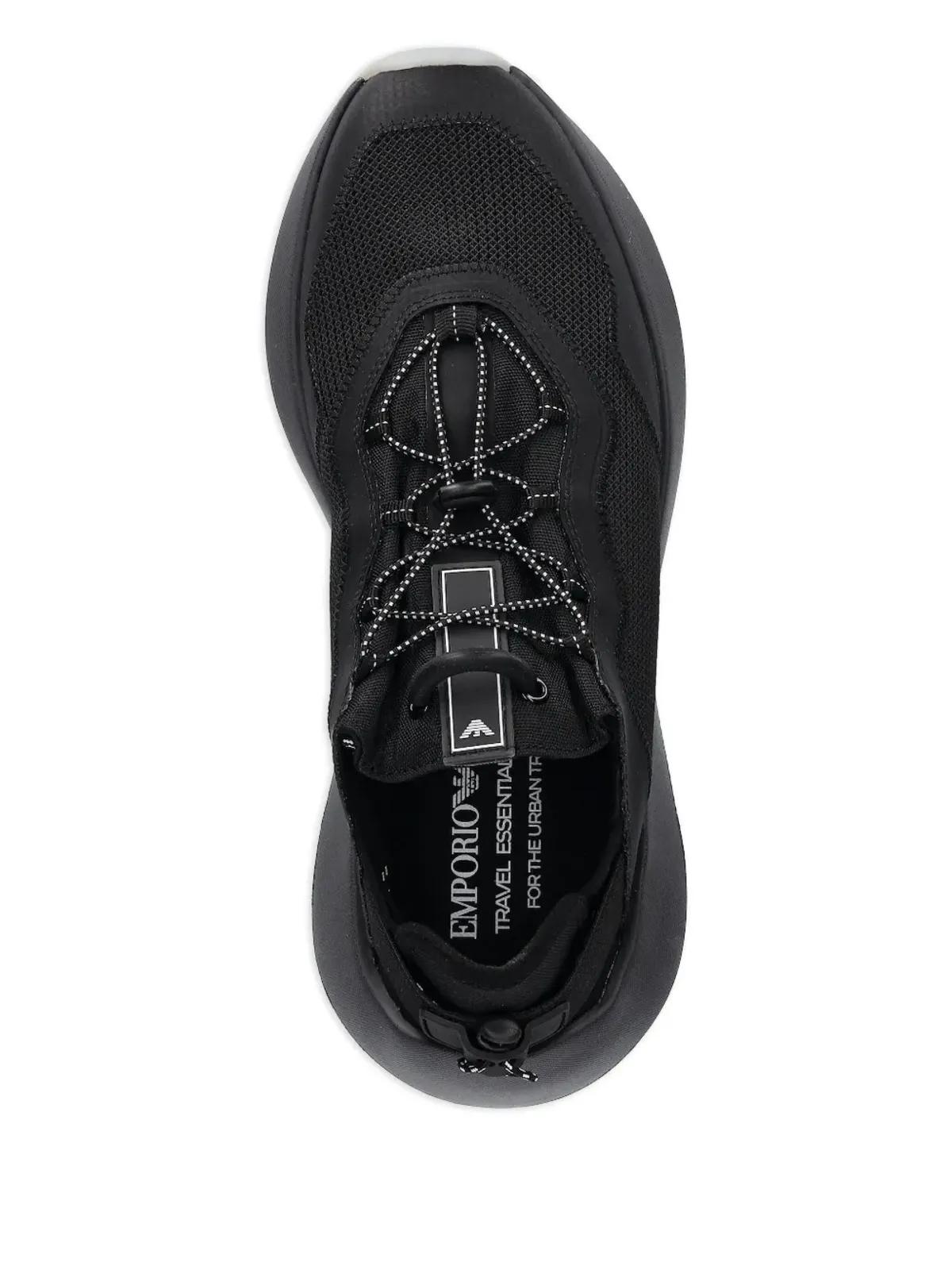 Emporio Armani メッシュパネルドレースアップスニーカー - 画像3