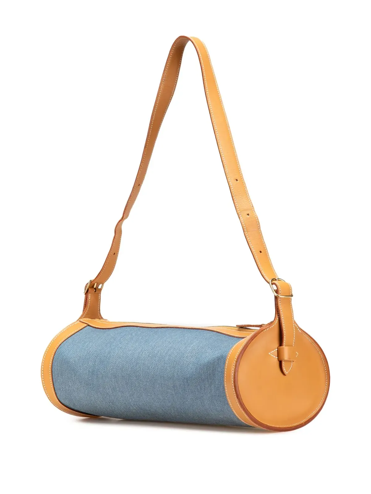 Hermès Pre-Owned デニムとカーフスキン Sac Doremi 33 ショルダーバッグ - ブルー - 画像3